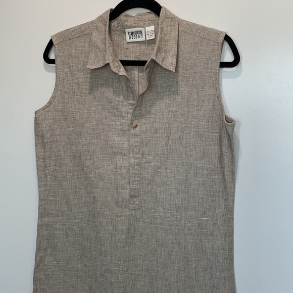 Chico’s linen and cotton blend tunic size 1 - Picture 4 of 8